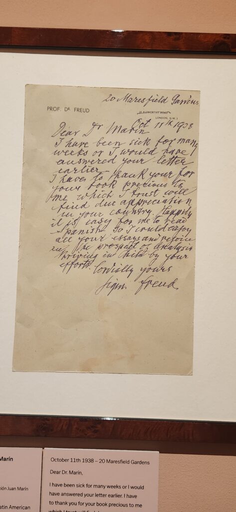 A letter written by Sigmund Freud